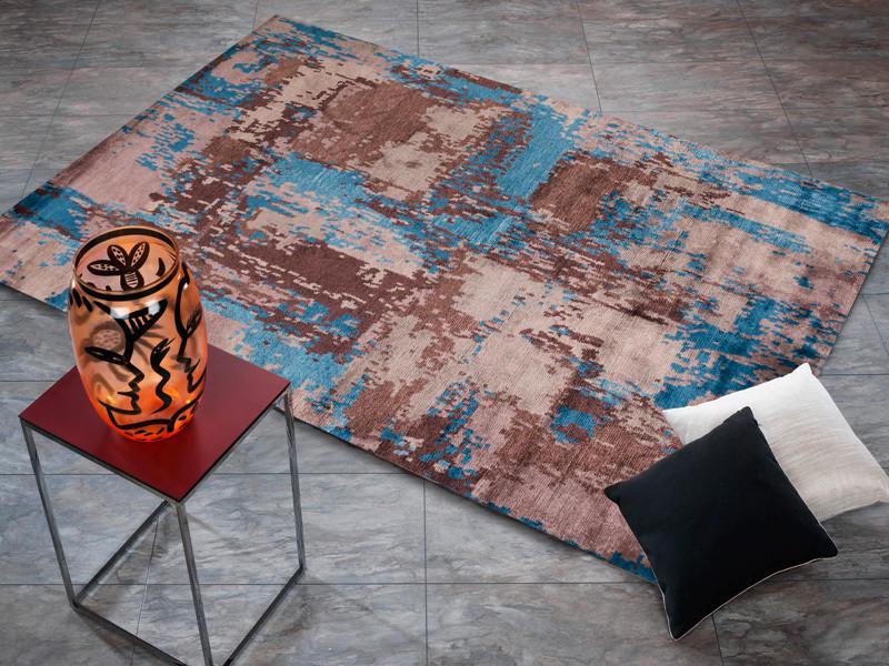 Orientalischer Webteppich Bunt Angeles 140x200 cm - Blau/Beige, Design, Textil (140/200cm) - Musterring