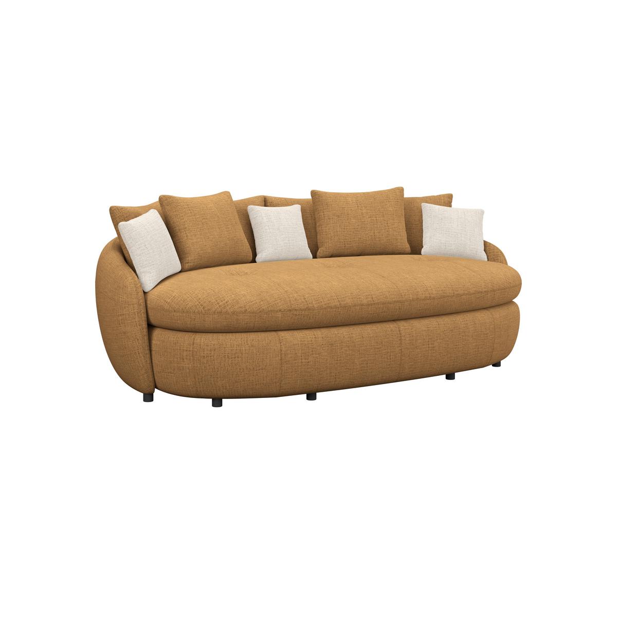Mega pohovka ARUBA 2, horčicovožltá/prírodná ženilka - horčicovožltá/čierna, Trend, textil/plast (238/80/140cm) - Luca Bessoni