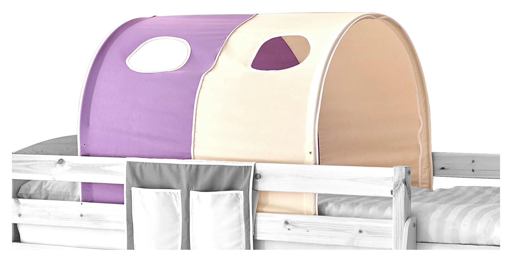 Tunnelset Lila/Beige B: 100 cm mit Gestänge
