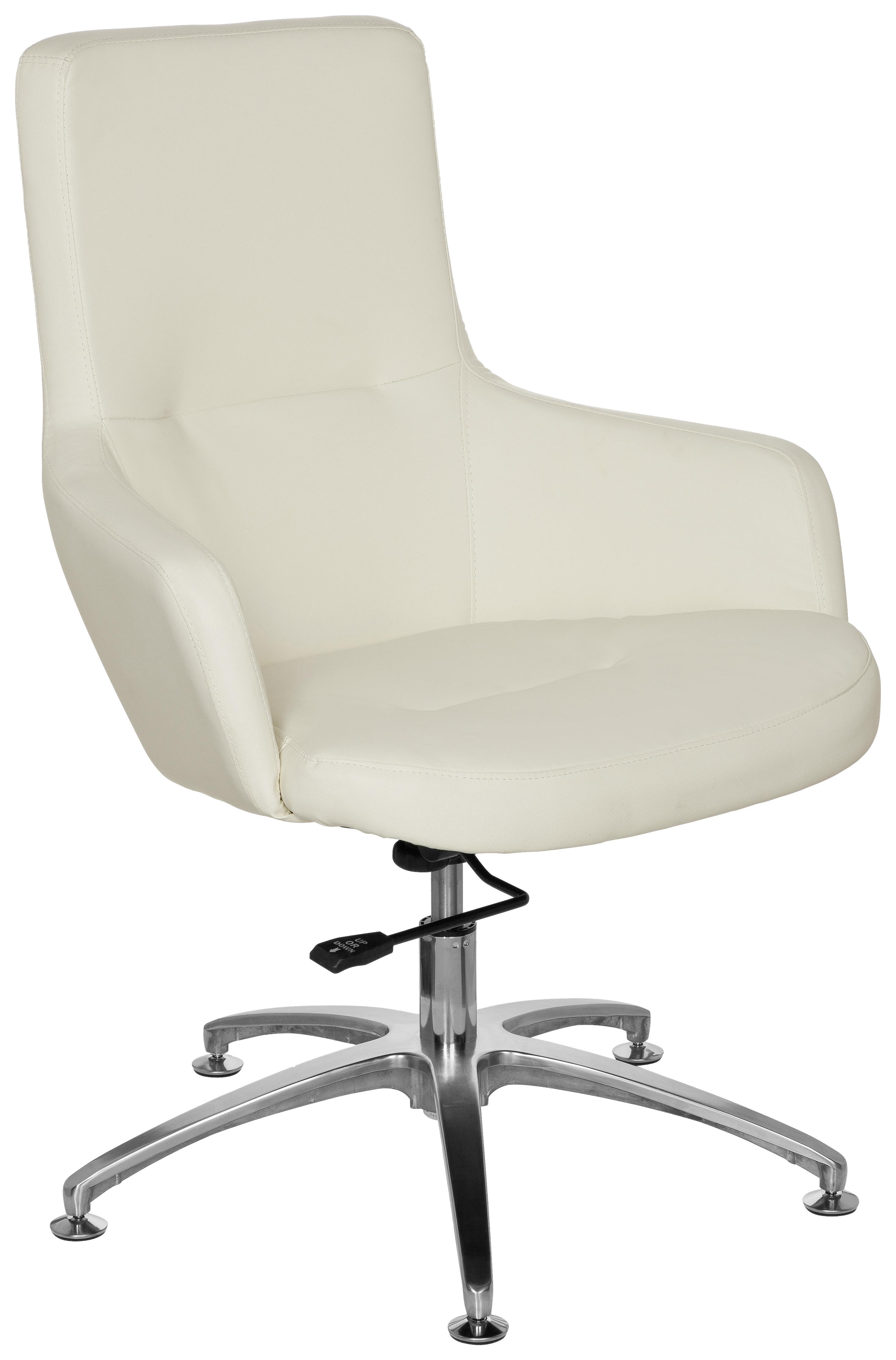 Besucherstuhl Shake 300 Cremefarben - Chromfarben/Creme, MODERN, Textil/Metall (60/108/48cm) - MID.YOU