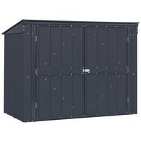 Mülltonnenbox 174x131x101 cm absperrbar, Pultdach - Anthrazit, Basics, Metall (174/131/101cm)