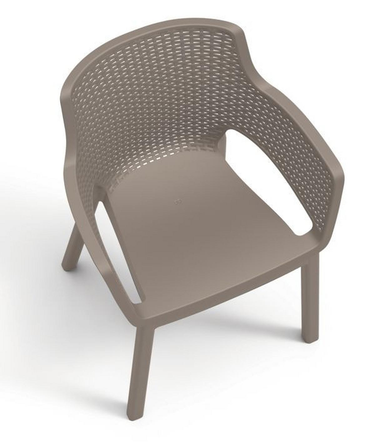 Záhradná stolička farba cappucino - cappuccino, Moderní, plast (53/61,5/78,4cm) - Mömax