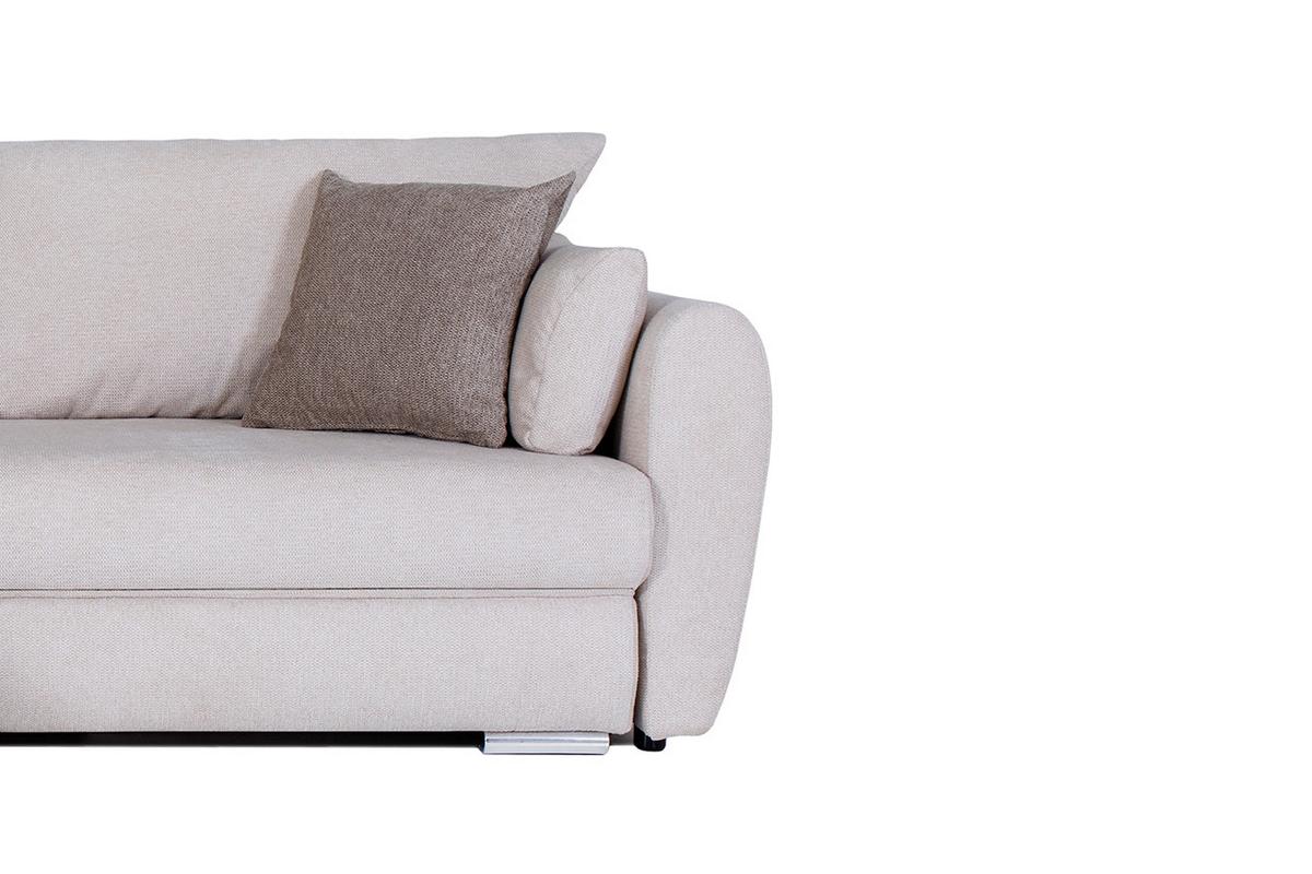 Sarokkanapé Erba2 - bézs, Basics, faalapú anyag (238/166/94cm)