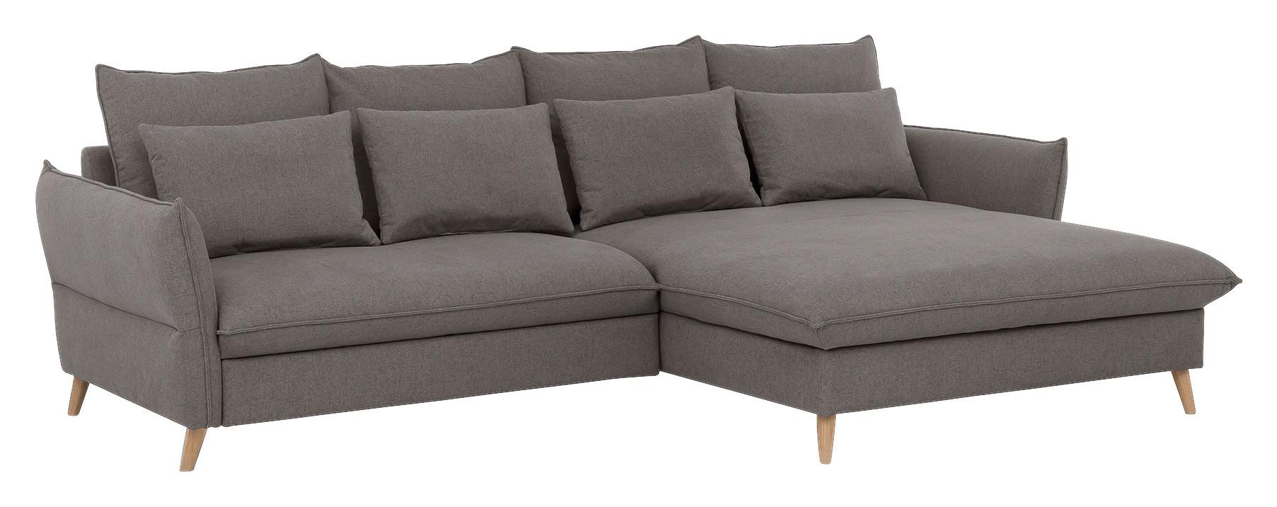 Eckschlafsofa Walker Hellbraun S: 274 cm - Hellbraun/Buchefarben, Design, Textil (274/170cm) - Livetastic