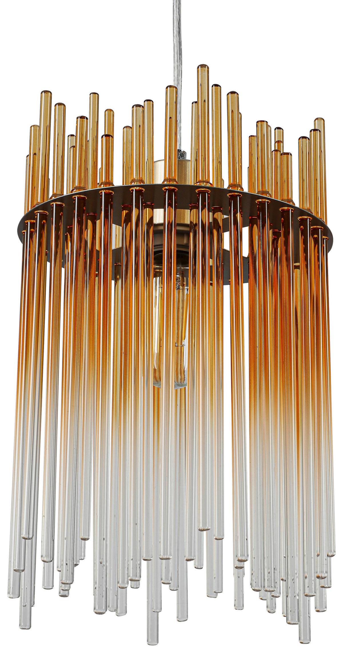 ZÁVĚSNÉ SVÍTIDLO STAB - jantarové barvy/průhledné, Moderní, kov/plast (81/20/150cm)