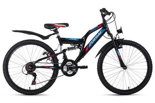 Kinderfahrrad 24 Zoll Zodiac 669k 18 Gänge - Schwarz, Basics, Metall - KS Cycling