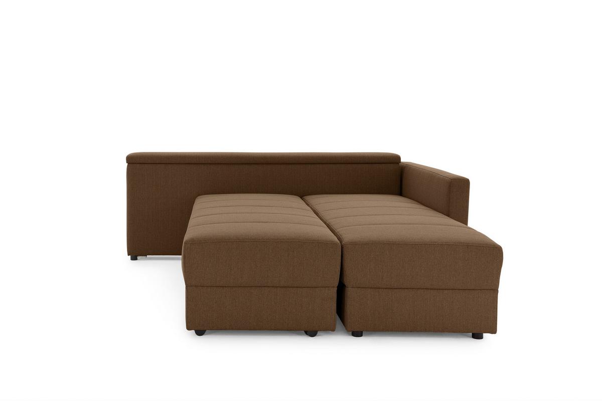 Ecksofa Looks IIi - Dunkelbraun/Schwarz, Design, Textil (229/287cm) - LOOKS by W.Joop