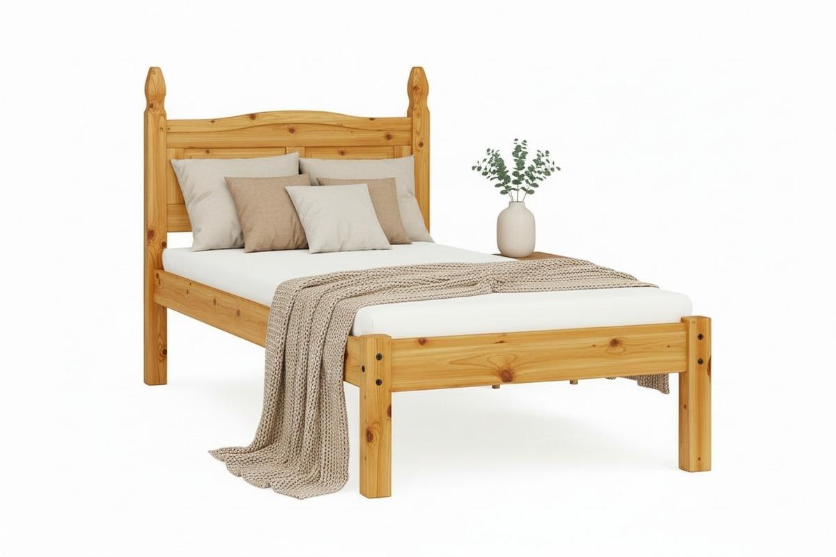 BETT Honig/Naturfarben 90x200cm - Naturfarben/Honig, Natur, Holz (90/200cm) - Livetastic