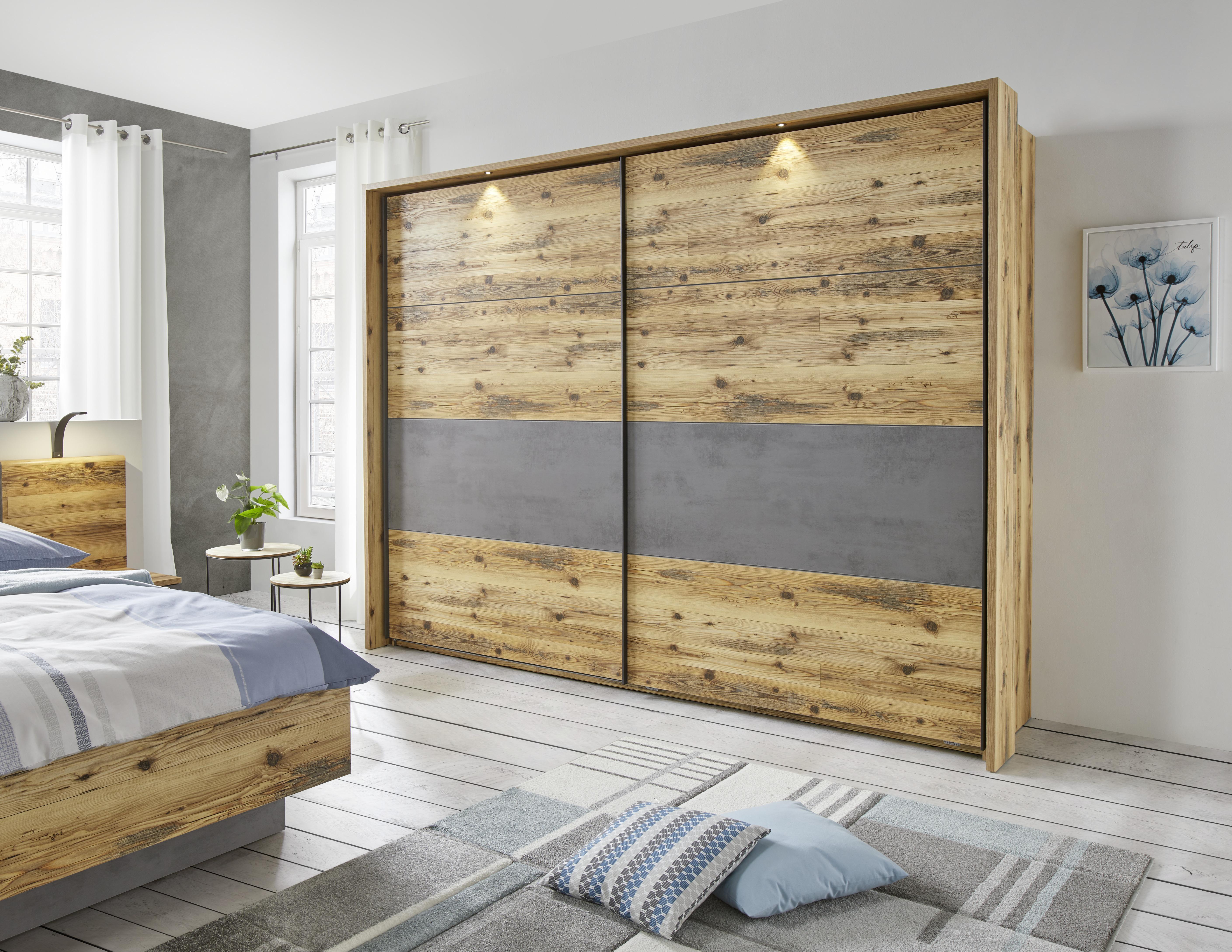 Schwebetürenschrank Alicante Alpinlook Zimmer