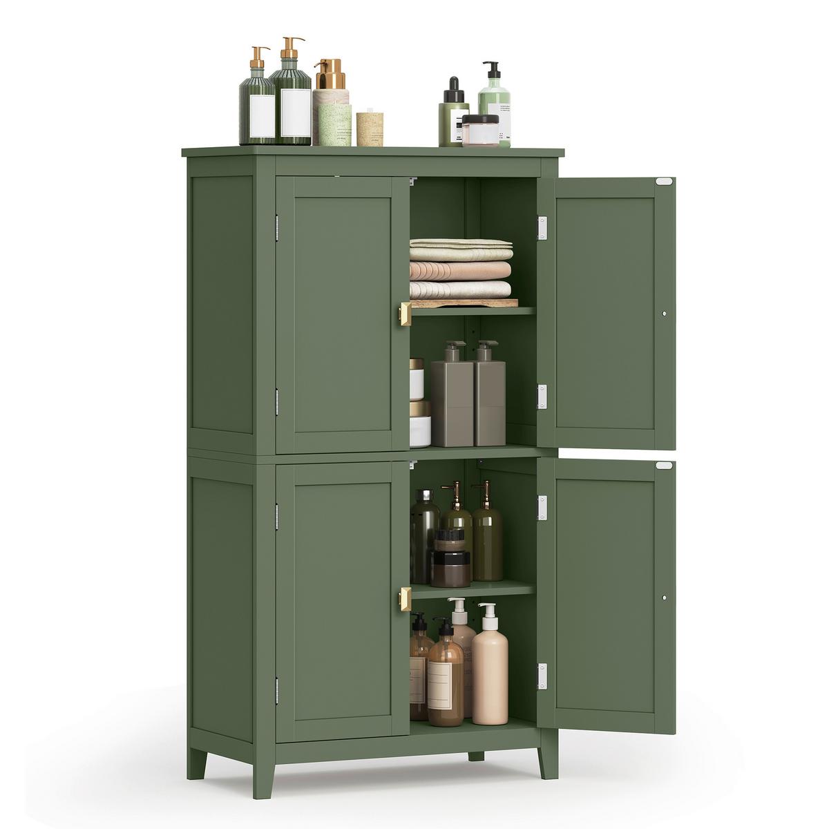 Midischrank Bathroom Cabinet - Grün, MODERN, Holzwerkstoff (60/110/30cm) - MID.YOU