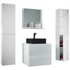 Badezimmer Lendas Bl XL - Schwarz/Weiß, MODERN, Glas/Keramik (127cm) - MID.YOU