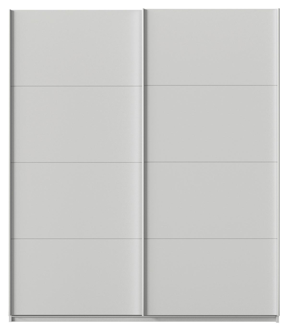 Schwebetürenschrank Feldkirch 181 Normalhöhe - Hellgrau, MODERN, Holzwerkstoff (181/210/62cm)