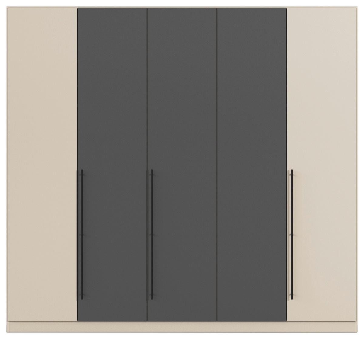Kleiderschrank Safari B: 226 cm - Champagner/Grau, KONVENTIONELL, Holzwerkstoff (226/210/54cm)