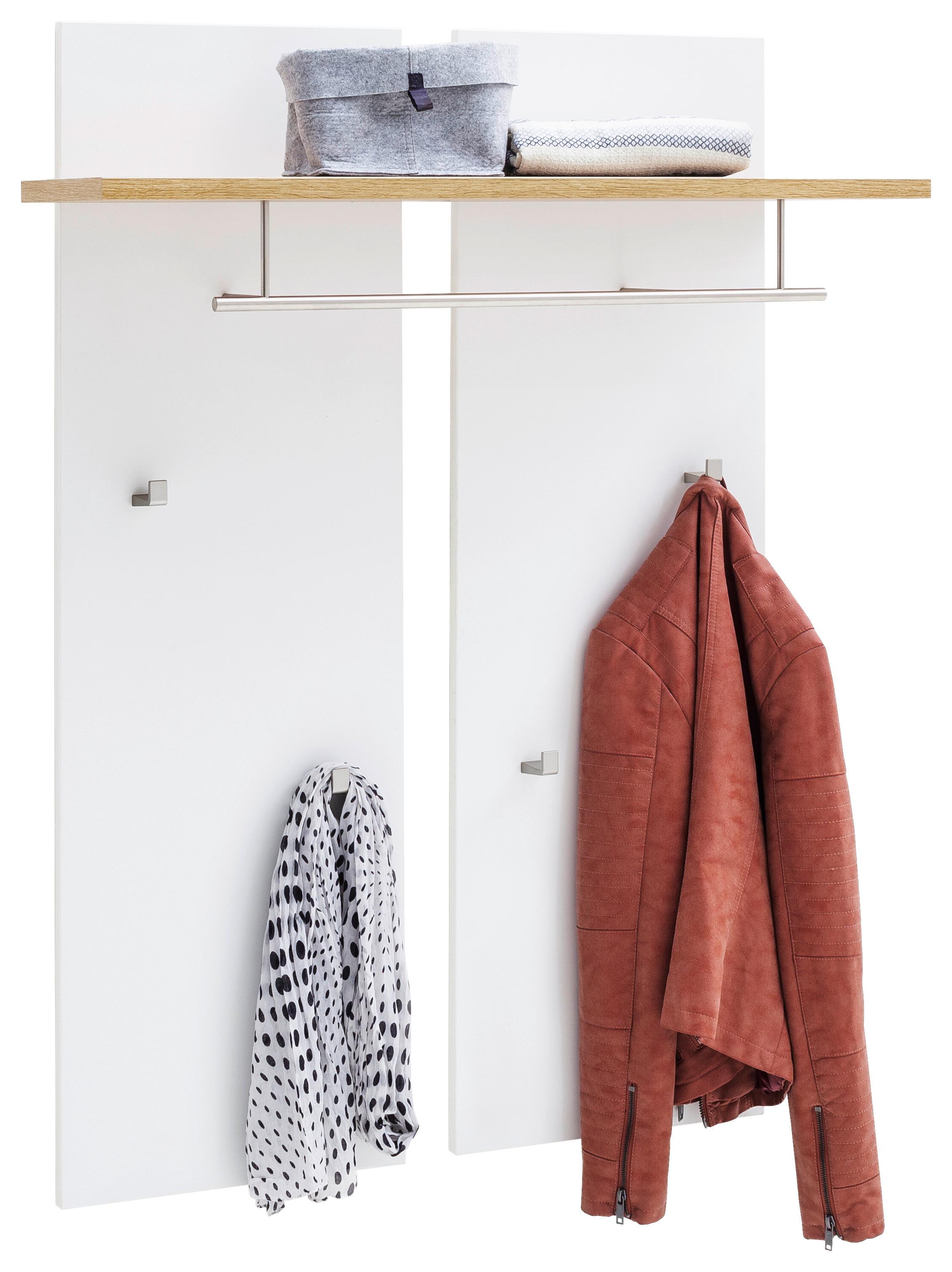 ŠATNÍ PANEL CALI - bílá/barvy dubu, Moderní, kompozitní dřevo (88/118/28cm) - Premium Living