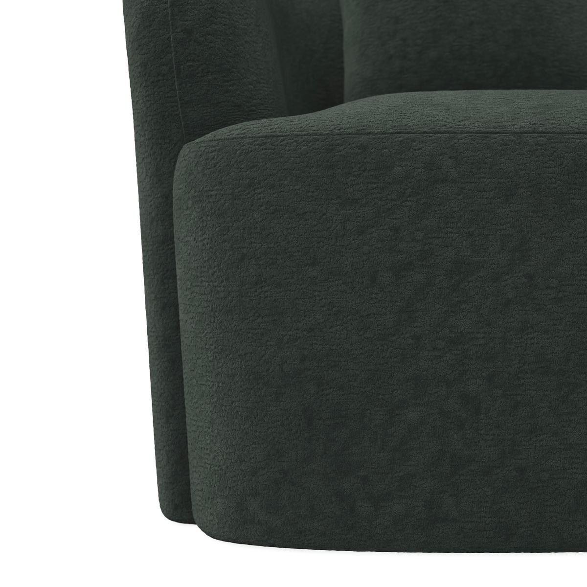 Pohovka JULIE, zelená ženilka, max. 360 kg - zelená, Modern, drevo/textil (178/66/82cm) - Bessagi Home