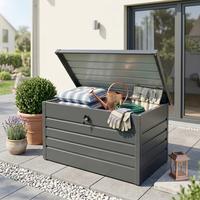 Kissenbox Volumen ca. 300 Liter - Anthrazit Hochglanz, Basics, Metall (100/61/62cm)