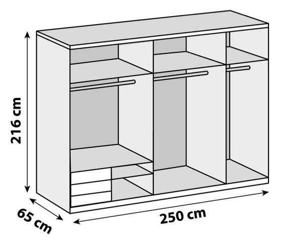 Schwebetürenschrank mit Spiegel online kaufen