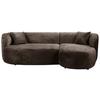 Ecksofa Flick Braun/Schwarz, 264 cm - Schwarz/Braun, Design, Textil (264/143cm) - MID.YOU