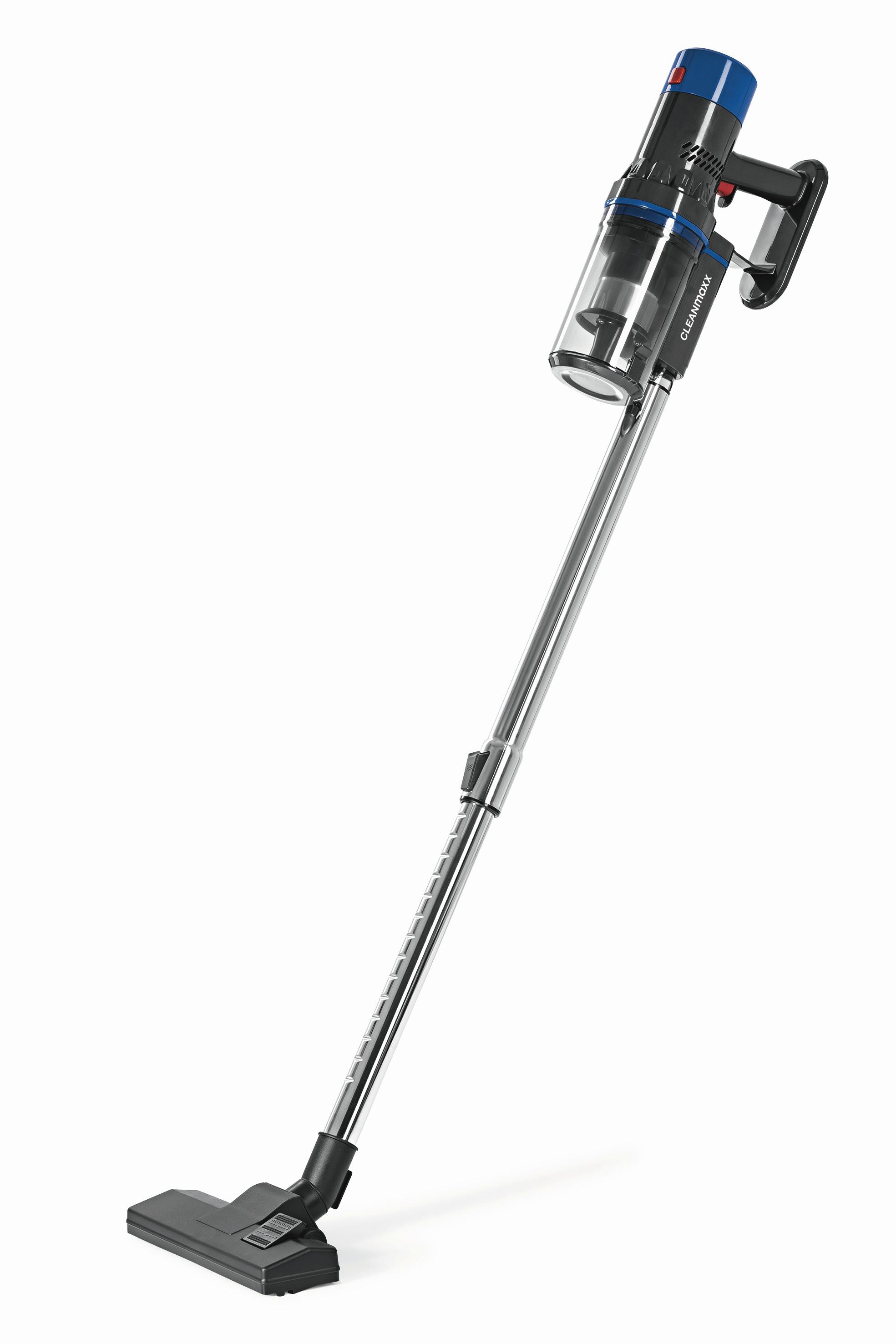 Zyklonstaubsauger, Beutellos 15630 Cleanmaxx Akku-Zyklon-S - Blau/Grau, Basics, Kunststoff/Metall (26/22/110cm) - CLEANMAXX