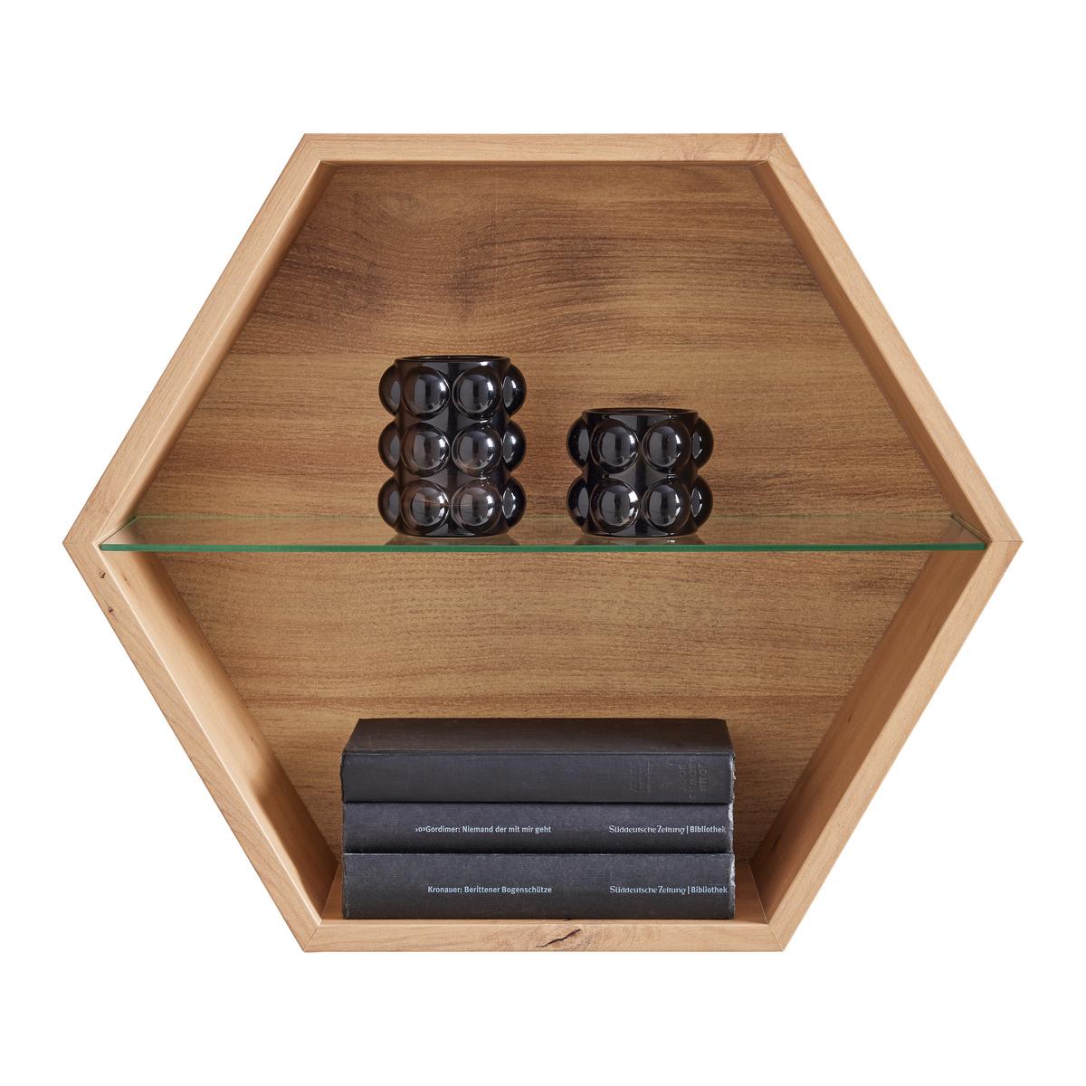 NÁSTENNÝ REGÁL EDGE -EXKLUSIV- - dub artisan, Modern, kompozitné drevo (51/44/19cm) - Mömax