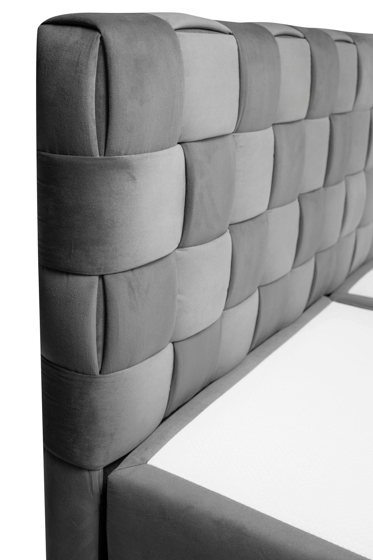 Boxbett Zante Graphitfarben Lf: 140x200 cm - Graphitfarben, MODERN, Textil (140/200cm) - Livetastic