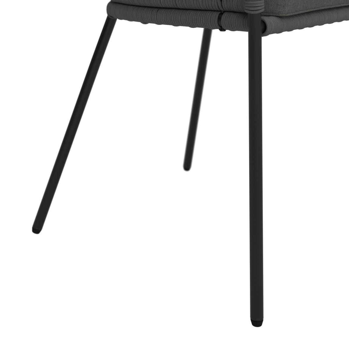 SADA ZAHRADNÍCH KŘESEL VICTOR - tmavě šedá, Moderní, kov/textil (56/59/78cm) - Bessagi Garden