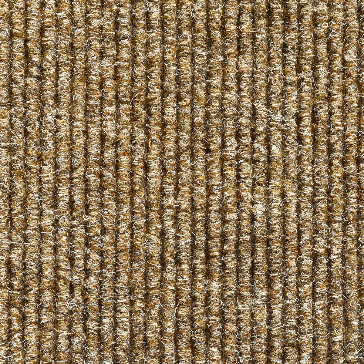 Teppichfliese Beige Solid Rib 50x50 cm Florhöhe 2,5 mm - Hellbraun, Basics, Textil (50/50cm)
