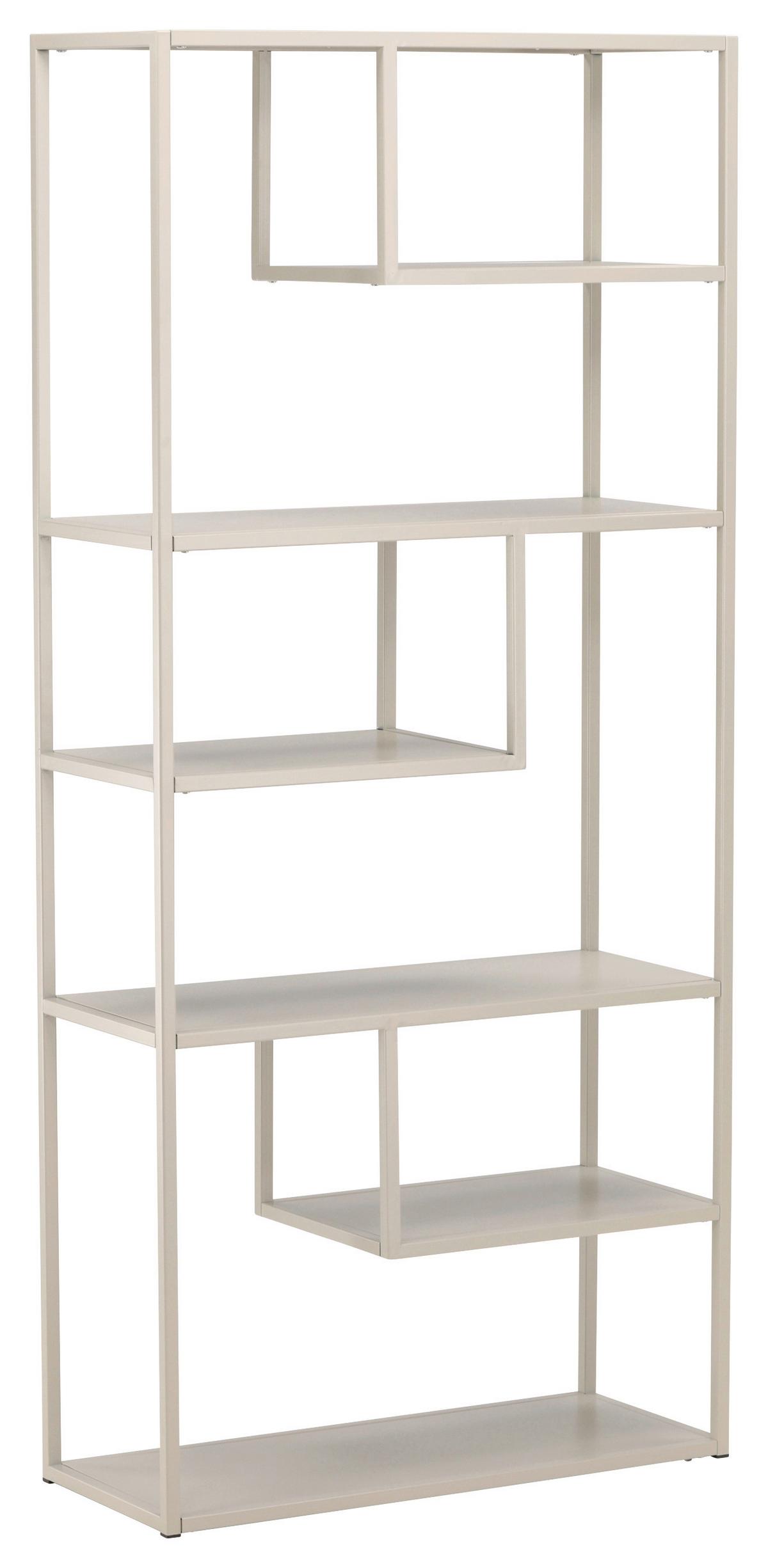 Bücherwand Staal - Beige, Design, Metall (85/188/35cm) - Livetastic