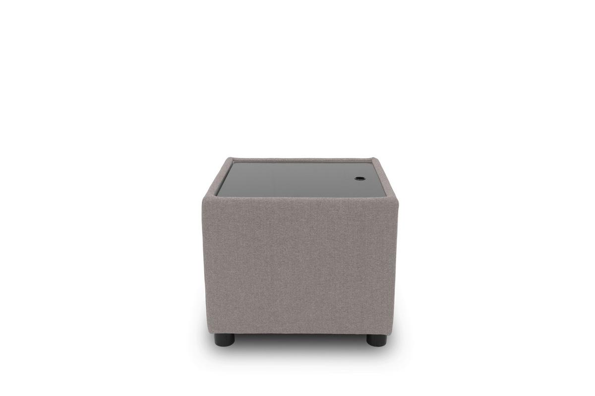 Hocker Looks Iii - Hellgrau/Schwarz, Design, Textil (45/47/45cm) - LOOKS by W.Joop