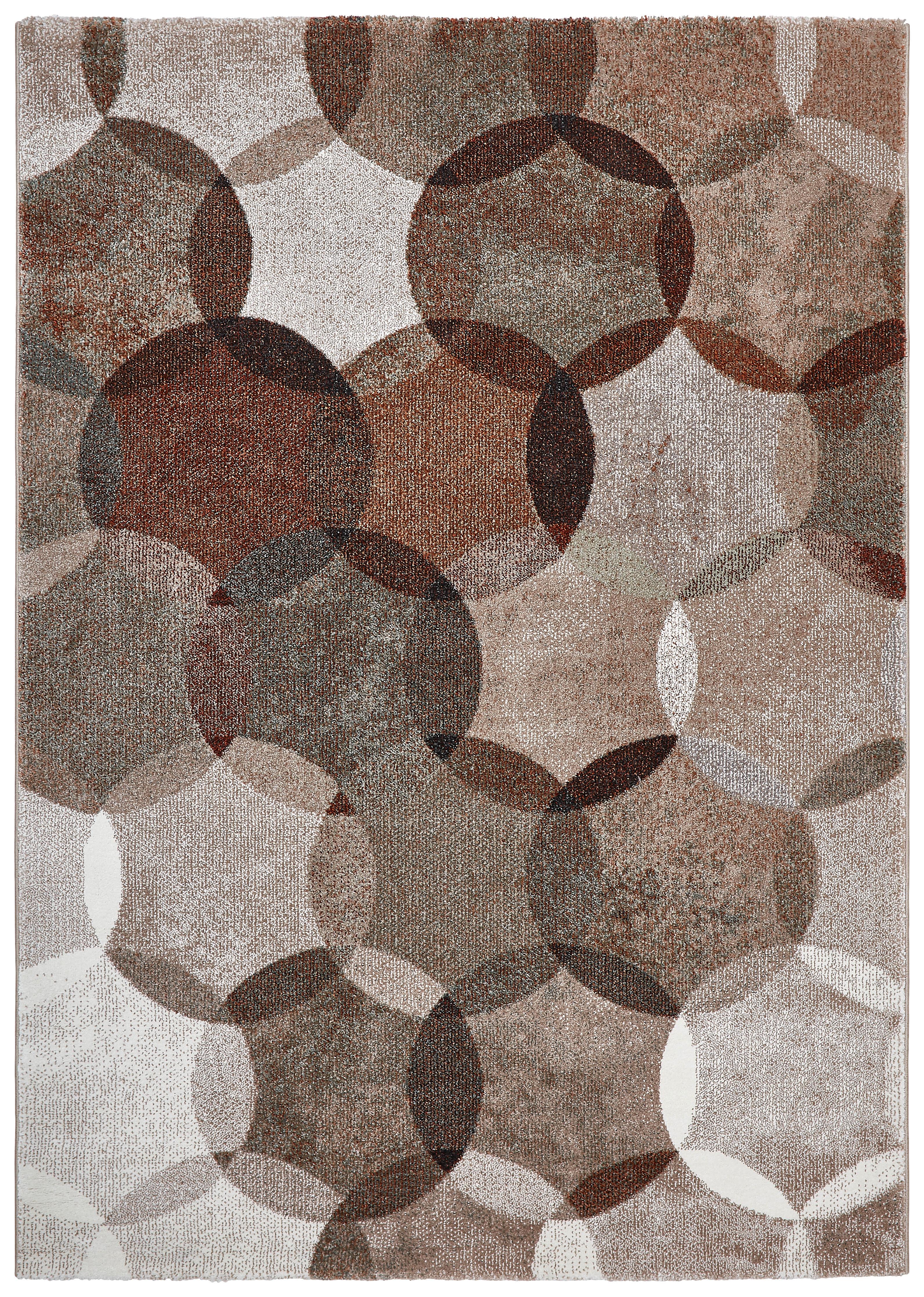Webteppich Beige/Braun Graphik Modernina 133x200 cm