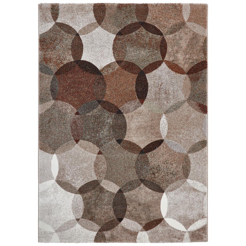 Webteppich Beige/Braun Graphik Modernina 160x225 cm