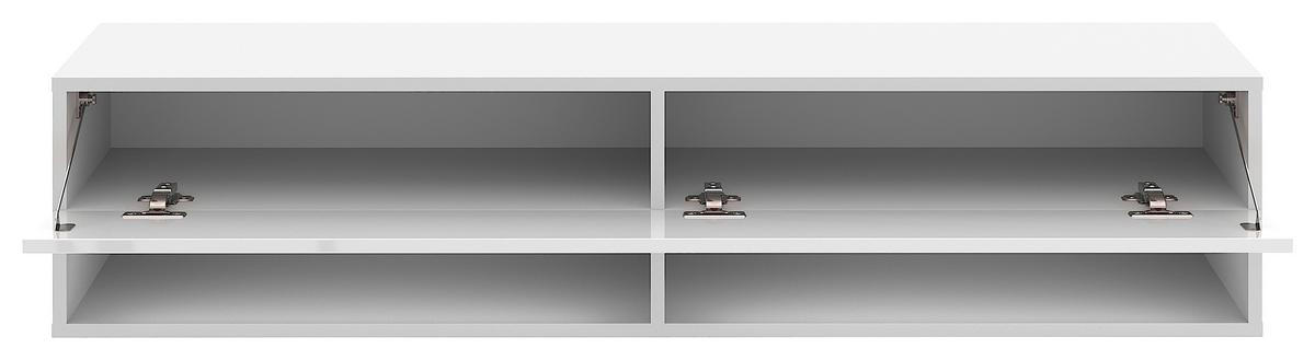 Lowboard Derby 140 - Weiß Hochglanz/Weiß, Design, Holzwerkstoff (140/31,5/32,5cm) - Livetastic