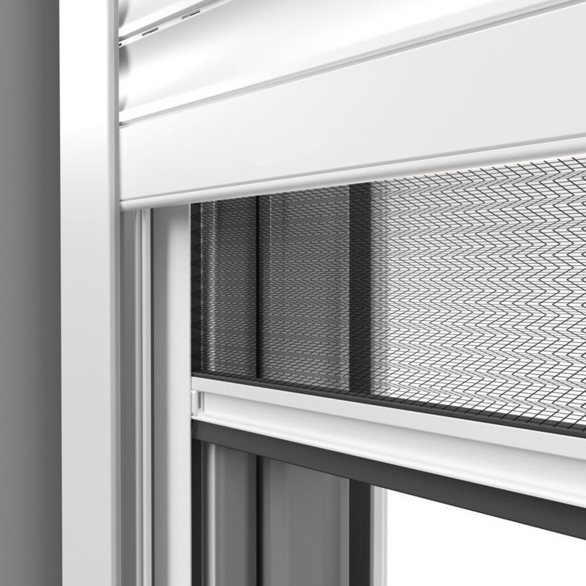 Fliegengitter Fenster 100x120 Cm Weiß Wetterfest - Weiß, Basics, Textil/Metall (100/120cm)