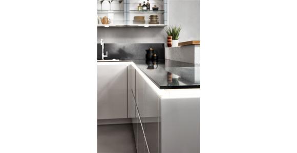 Einbauküche Luxor Frei Planbar Modern, grifflos - Schwarz/Grau, MODERN, Holzwerkstoff - Vertico