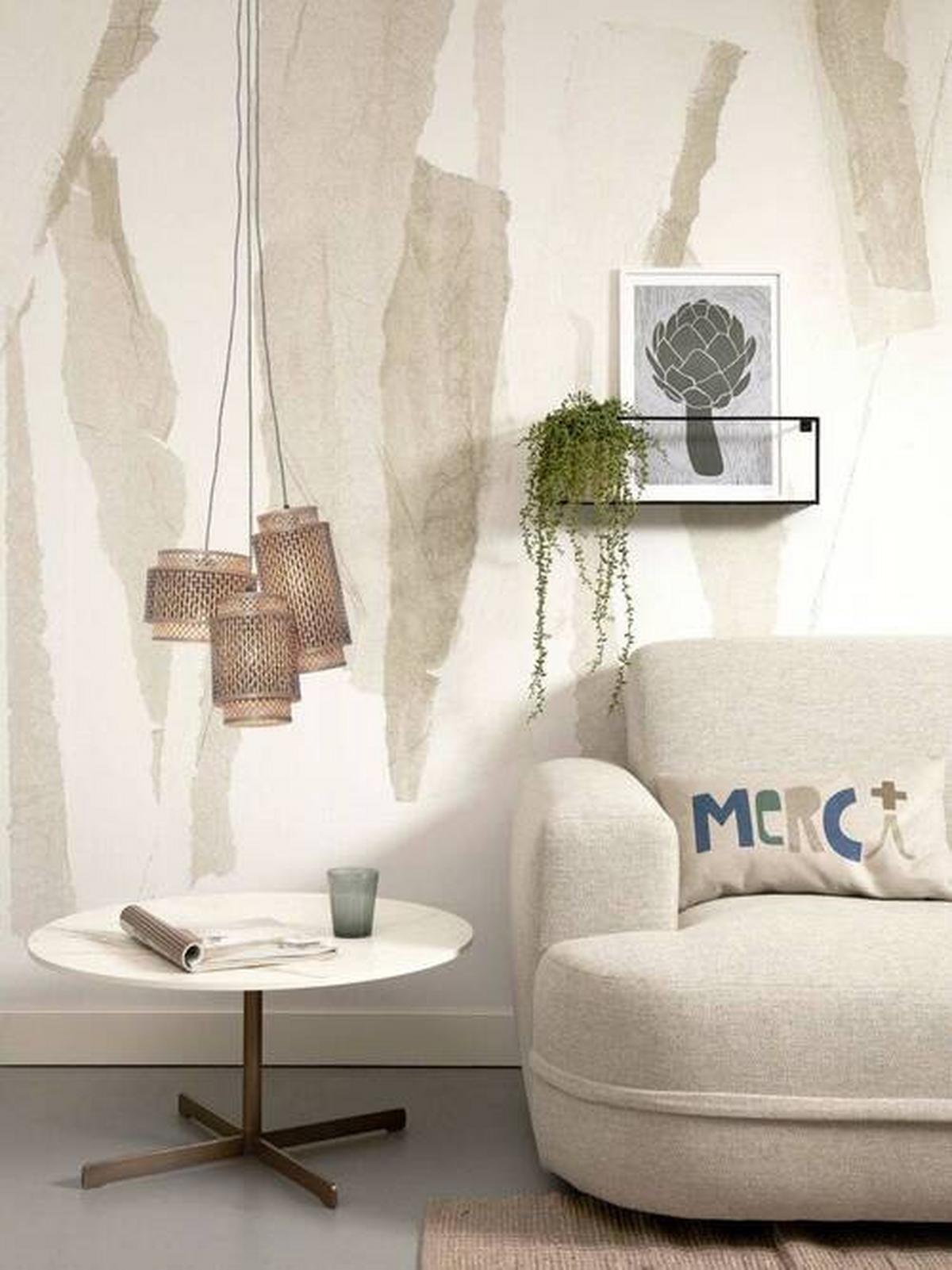 Hängeleuchte Bhutan/h3/bn - Schwarz/Naturfarben, Trend, Holz (65/50cm) - Good & Mojo