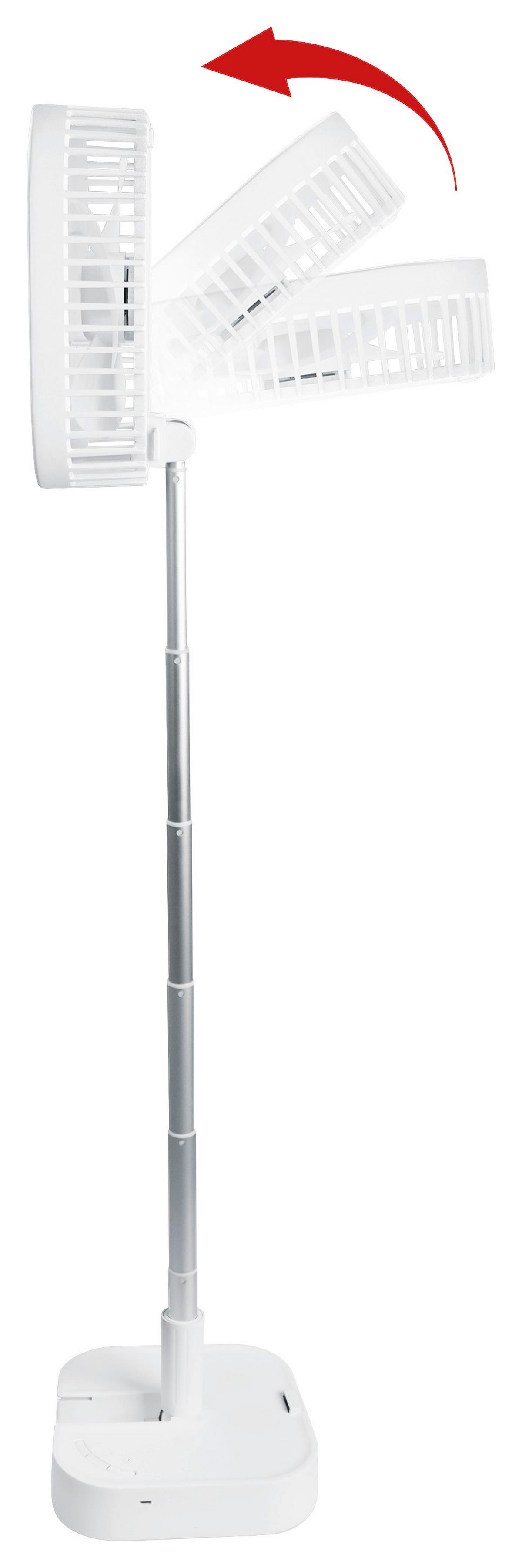 Tischventilator 1,3-4,8 W Maxxmee H: 19,7 Cm - Weiß, Basics, Kunststoff/Metall (19,7/19,7/9,3cm) - TV - Unser Original