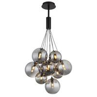 Hängeleuchte 56144-9hs - Schwarz, Design, Glas/Metall (45/90cm) - Globo