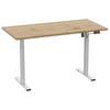 Schreibtisch E-lona Honigeiche L: 140 Cm - Honigeiche/Silberfarben, Design, Holzwerkstoff/Metall (140/50/71cm) - MID.YOU