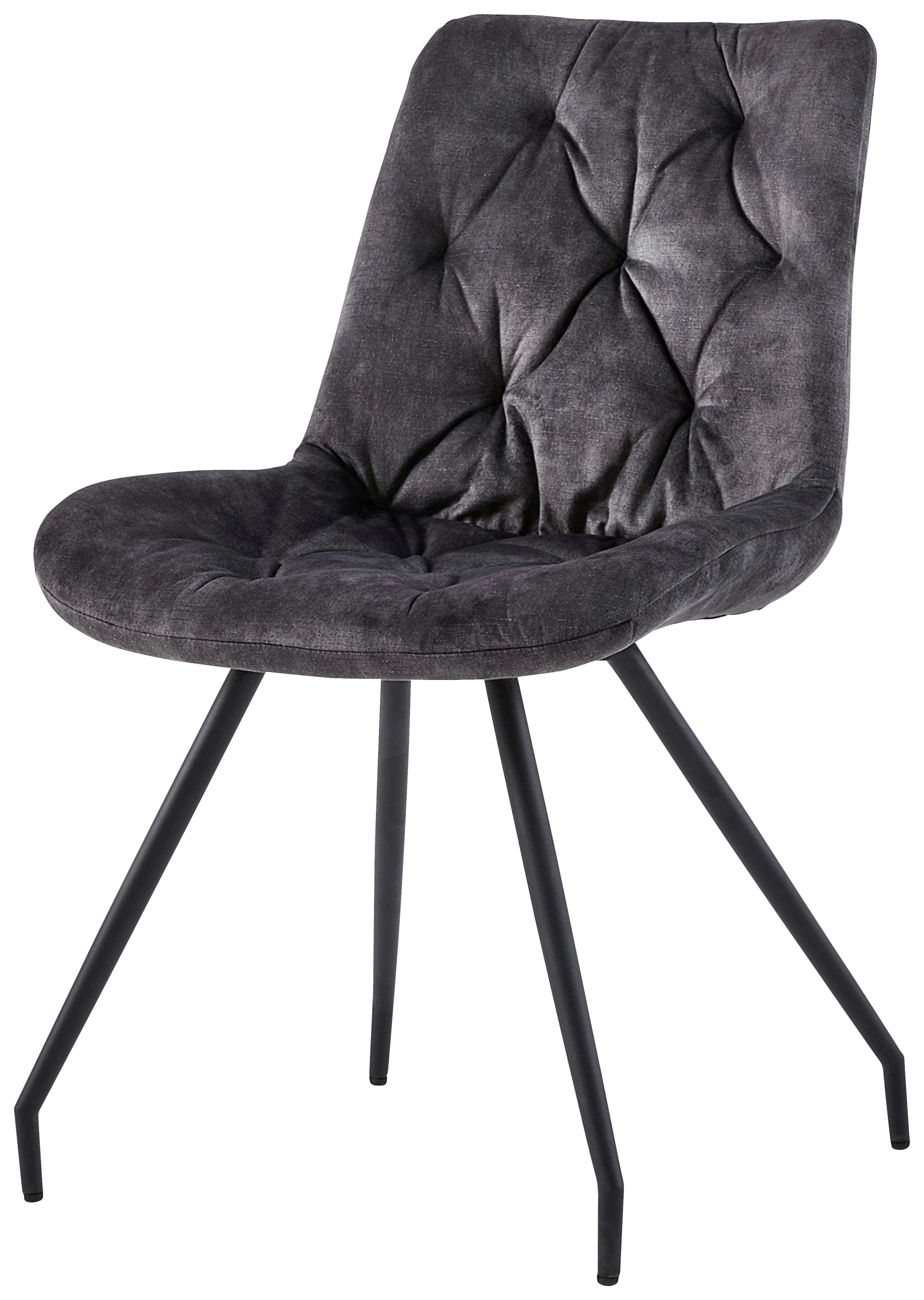 Négylábú Szék Clara - Arany/Szürke, modern, Fa/Fém (51/88/63cm)