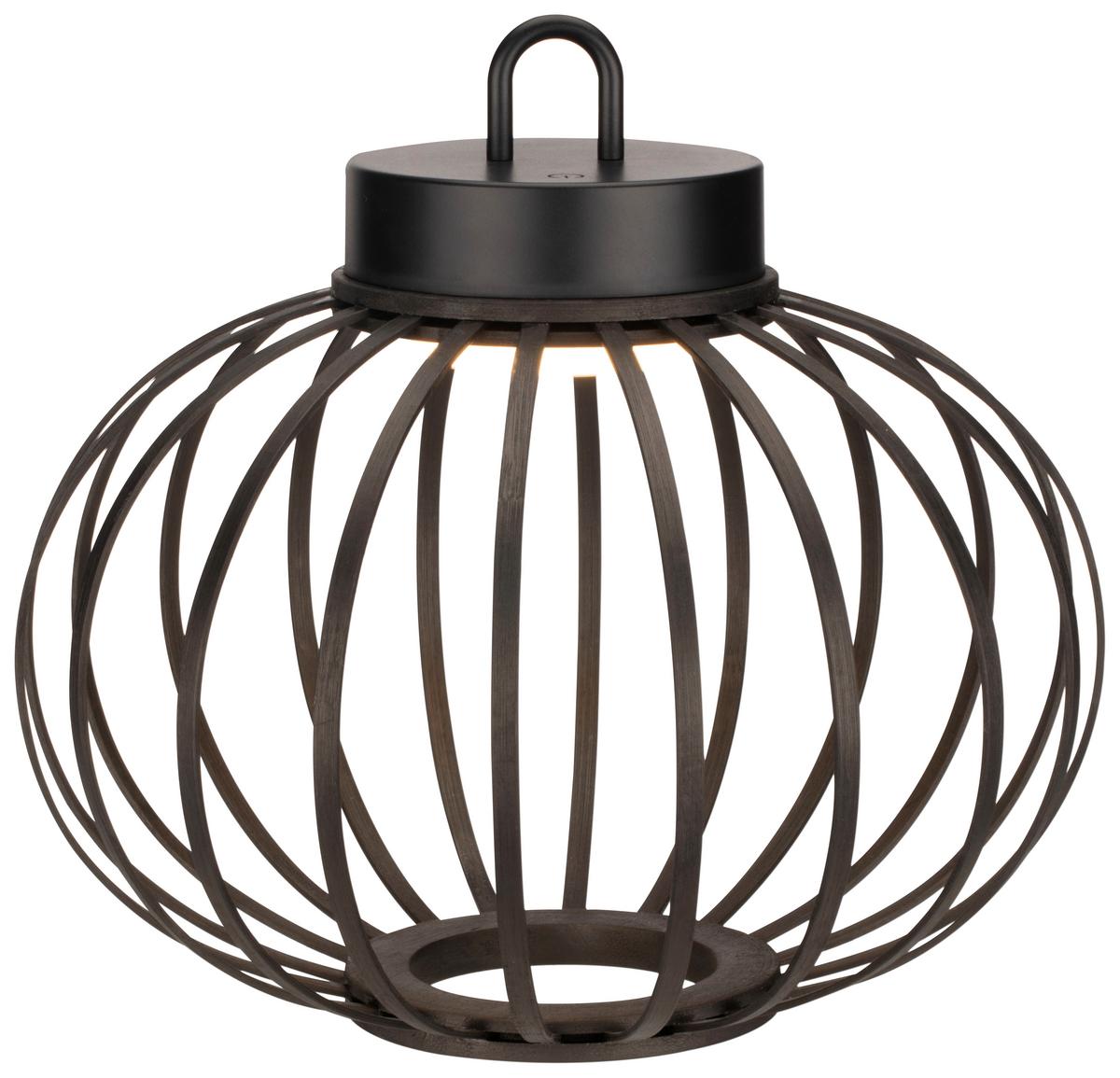VENKOVNÍ LED SVÍTIDLO PUNO - černá, Moderní, plast/přírodní materiály (25/21,5cm) - Modern Living