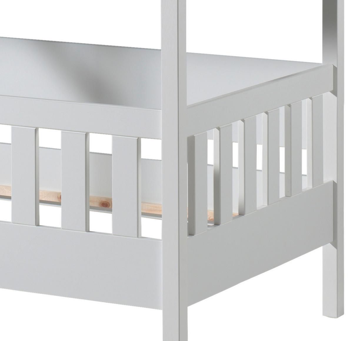 Dětská postel HOUSEBED - bílá/černá, Moderní (90/200cm) - MID.YOU