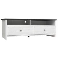 Lowboard Porto Tv Cabinet - Lärchefarben/Schwarz, Design, Holzwerkstoff (128,5/44/44,5cm)