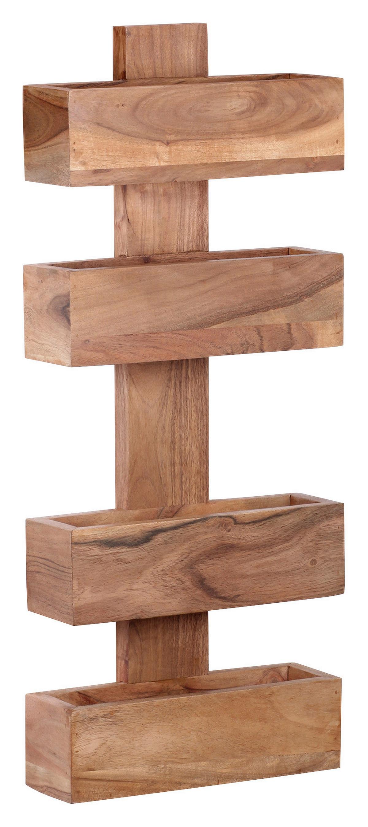 Držák na noviny MUMBAI dřevo z akácie - barvy akácie, Moderní, dřevo (30/72/10cm) - MID.YOU