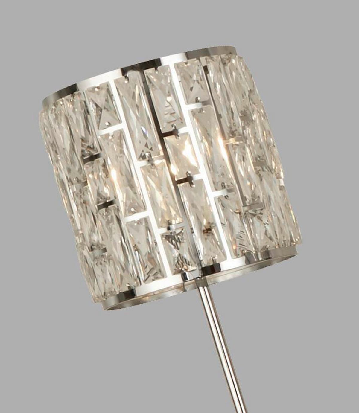 Stehleuchte Bijou Eu6589cc - Klar/Chromfarben, Design, Glas/Metall (26/155cm)