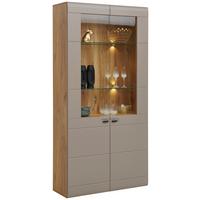 Vitrin Auris - Modern, faalapú anyag/Üveg (100/204,2/37,1cm) - Luca Bessoni