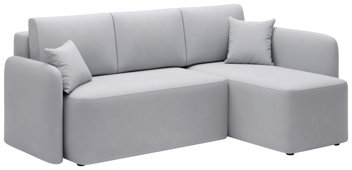 Ecksofa Hadson Hellgrau S: 206x150 Cm - Hellgrau/Schwarz, Design, Textil (206/150cm) - P & B