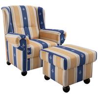 Sesselset Torello 2-Teilig Blau B: 92 cm - Blau, KONVENTIONELL, Textil (92/102/145cm) - Livetastic