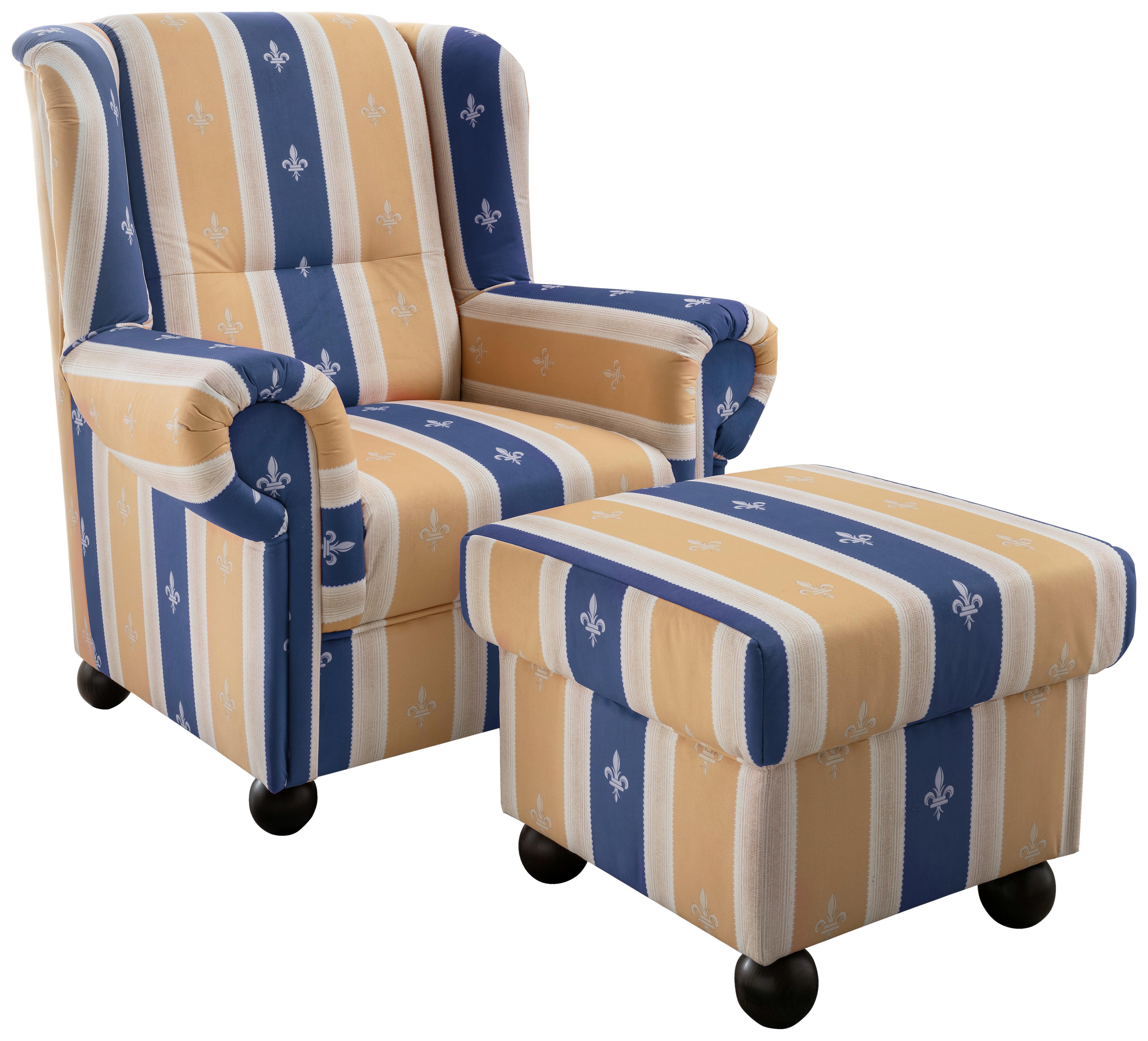 Sesselset Torello 2-teilig Blau B: 92 Cm