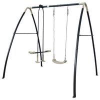 Schaukel A030.245.00 - Anthrazit/Creme, KONVENTIONELL, Kunststoff/Metall (210/220/238cm) - Ambia Garden