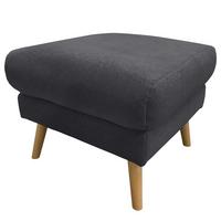 Hocker Tromso Anthrazit B: 61 cm - Anthrazit/Buchefarben, Design, Textil (61/49/65cm) - Livetastic